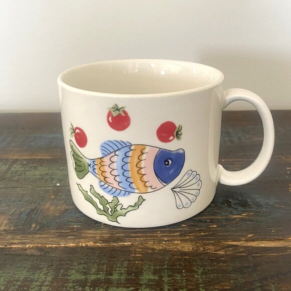 Whimsical Underwater Fish Design Coffee Mug - Picture 3 of 8